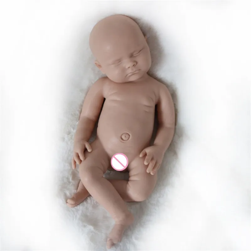 

18inch reborn doll kits blank unpainted Girl Reborn kits Full Solid silicone Unpainted Kits DIY Toy Doll Reborn Parts