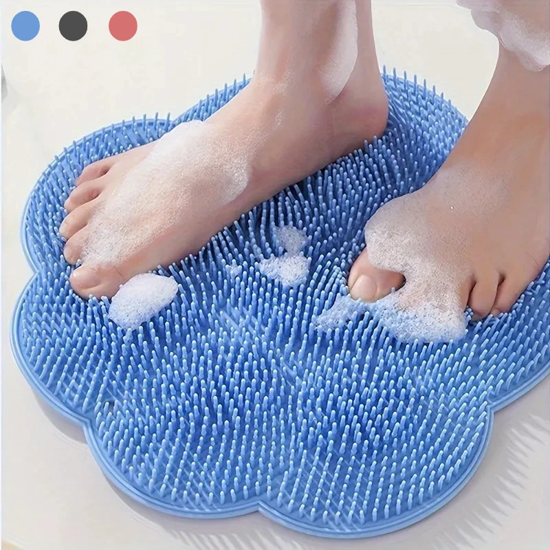 Bath Massage Pad with Non-Slip Suction Cups - Shower Foot & Back Scrubber Mat, Clean Exfoliating Body Scrubber for Relaxation