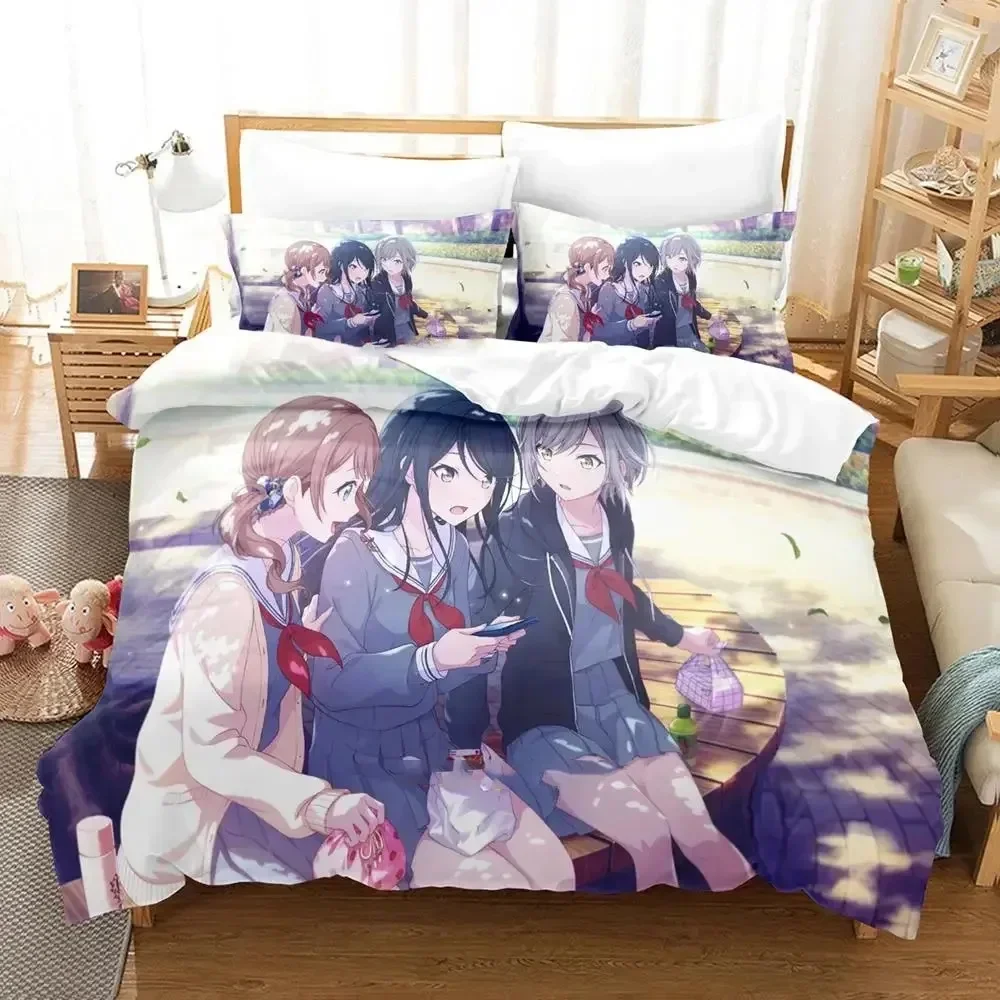 Anime Project SEKAI Hoshino Ichika Bedding Set Single Twin Double Queen King Cal King Size Bed Linen Set