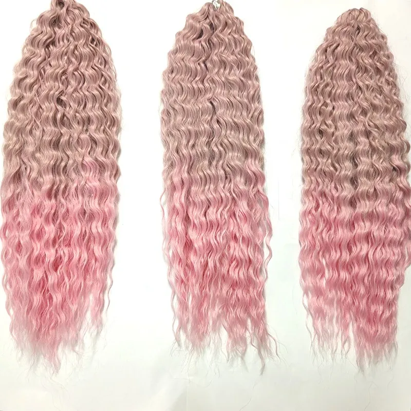 TMJD MISS rambut sintetis kepang warna-warni rambut Crochet Hots Rusia wig sintetis rambut keriting bergelombang 22 inci rambut manusia simulasi Cabello nyata