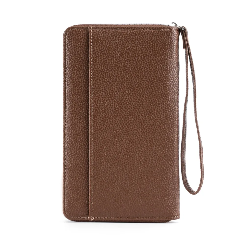

RFID Travel Passport Bag Pu Leather Waterproof Passport Wallet Zipper Anti-theft Credit ID Card Ticket Holder Travel Accessories