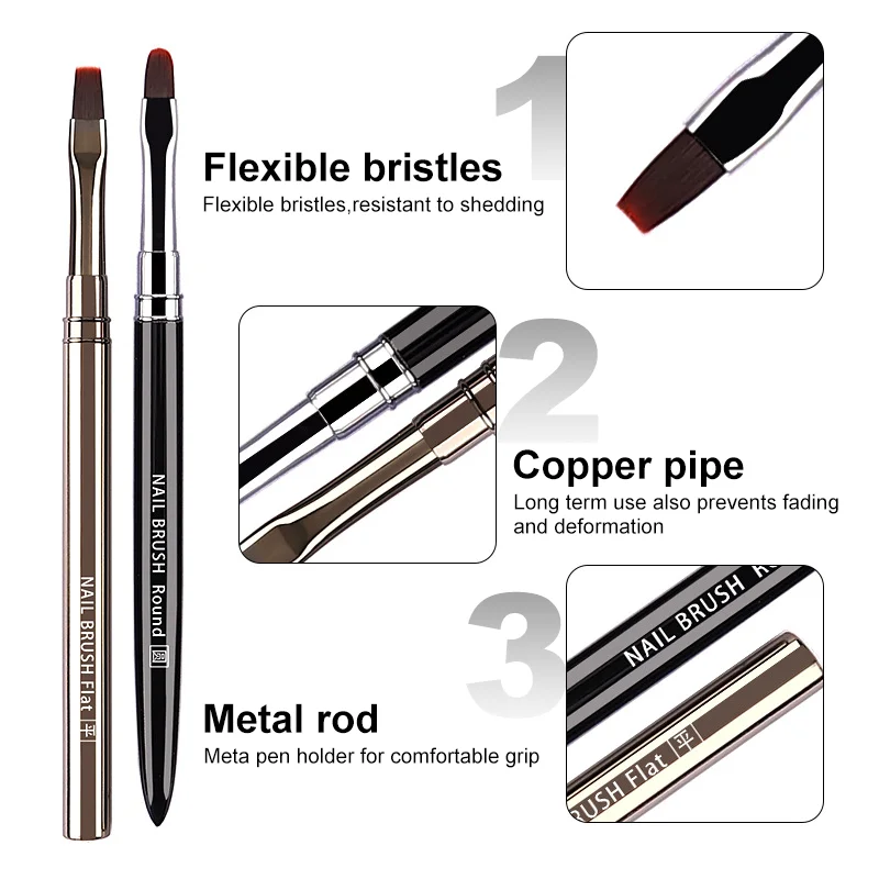 네일 글루 포토테라피 펜 UV 젤 브러시 펜 아크릴 네일 아트 페인팅 드로잉 브러시 매니큐어 전문가용 브러시 도구