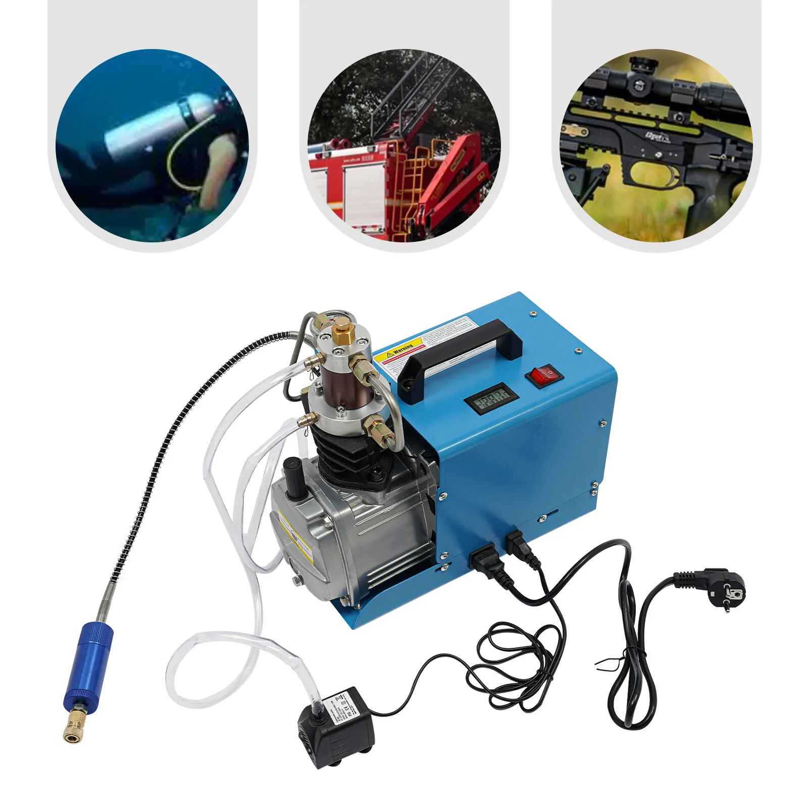 Elektrischer PCP-Kompressor 4500 PS I Luftkompressor Tauchkompressor I 300 Bar 1800 W |   13 Gallonen/Min. Luftstrom