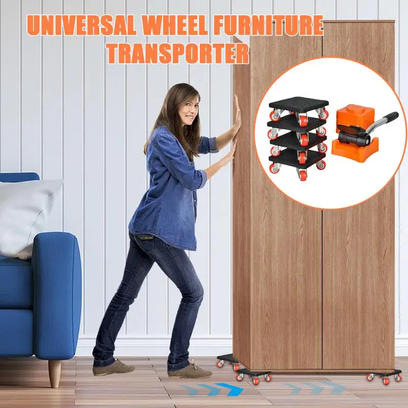 Furniture Movers Furniture Lifter Tool With 4 Wheels 500Kg Load Capacity Furniture Moving Tool Set For Heavy Furniture