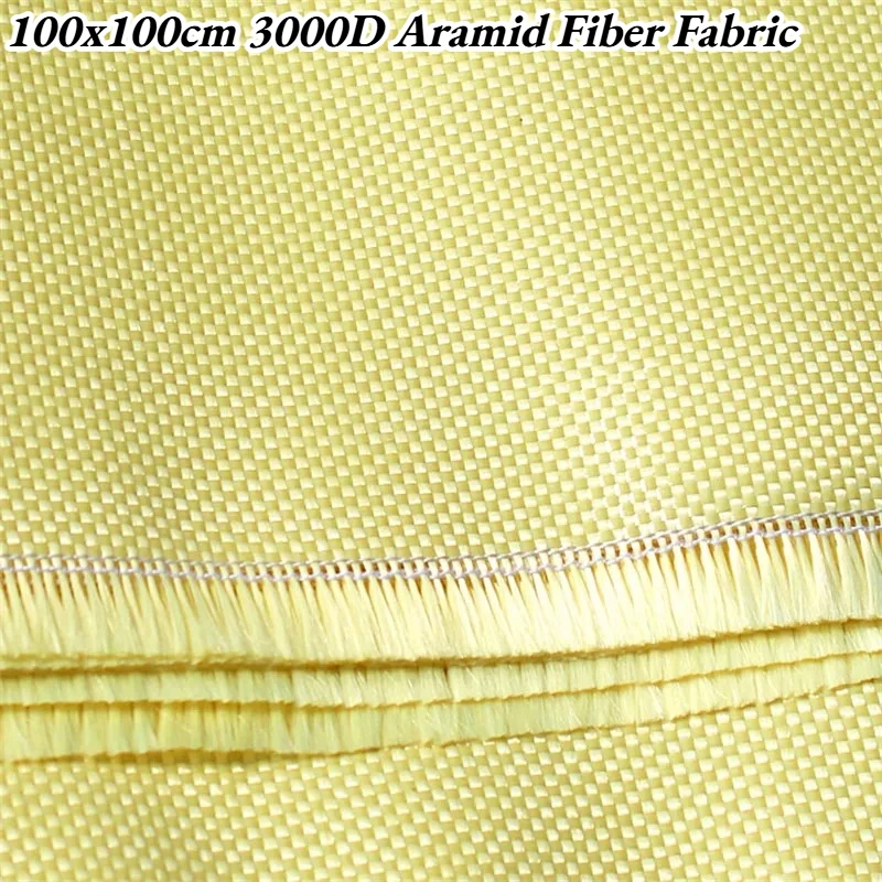 

Yellow 3000D Aramid Fiber Fabric High Strength Heat Resistant Flame Retardant Kevlar Cloth Wear Resistant Anti-Tear Material