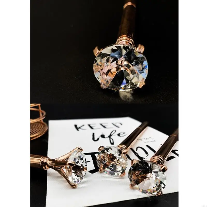 G8TA for Creative Metal Ballpoint Pen Unique Big Crystal Diamond Decorations Business Signing Pen for Ideal for Office Busine