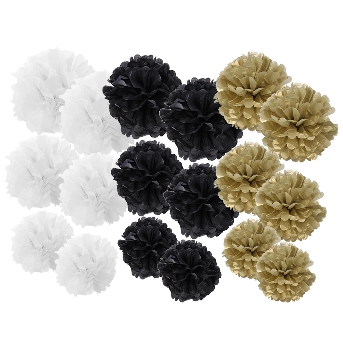 

18 Pcs Paper Flower Ball Decorations Earth Tones Tissue Pompoms Hanging Garland Reusable Party DIY Wedding Home Festive