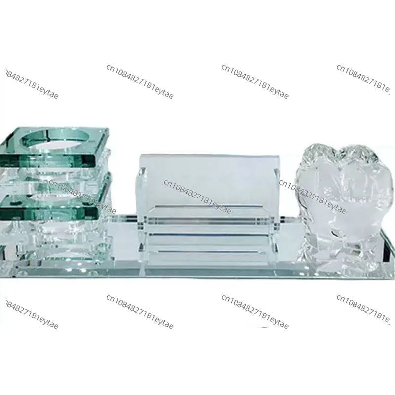 Dental Crystal molar business card holder+Pen holder Set dental gift for Dental Clinic decoration