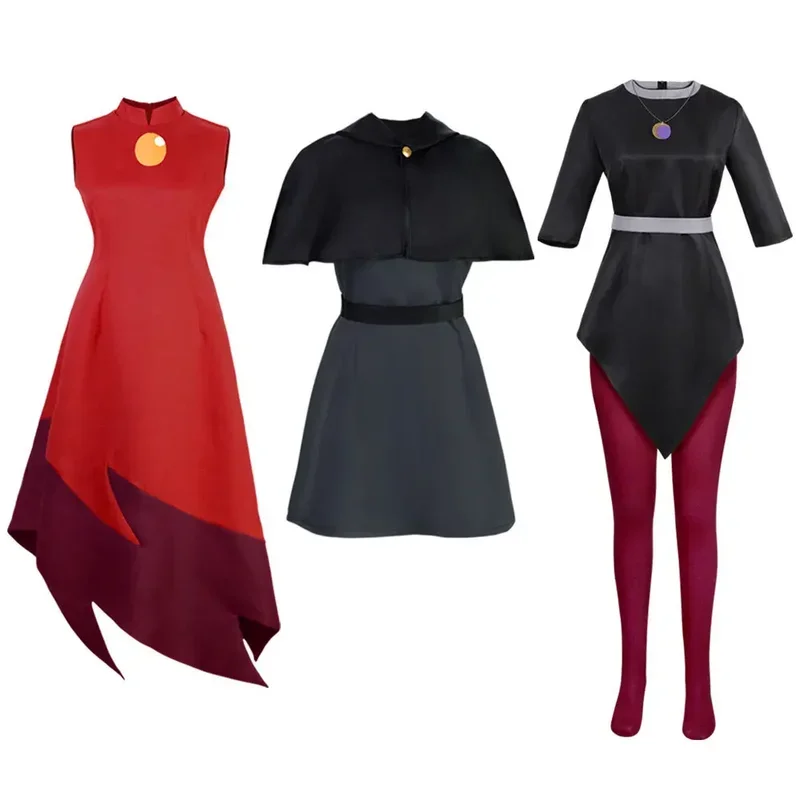 The Owl Cos House Amity Blight Edalyn Clawthorne Lilith Cosplay Costumes Dress Red Skirt Anime Clothes Halloween Woman Outfits