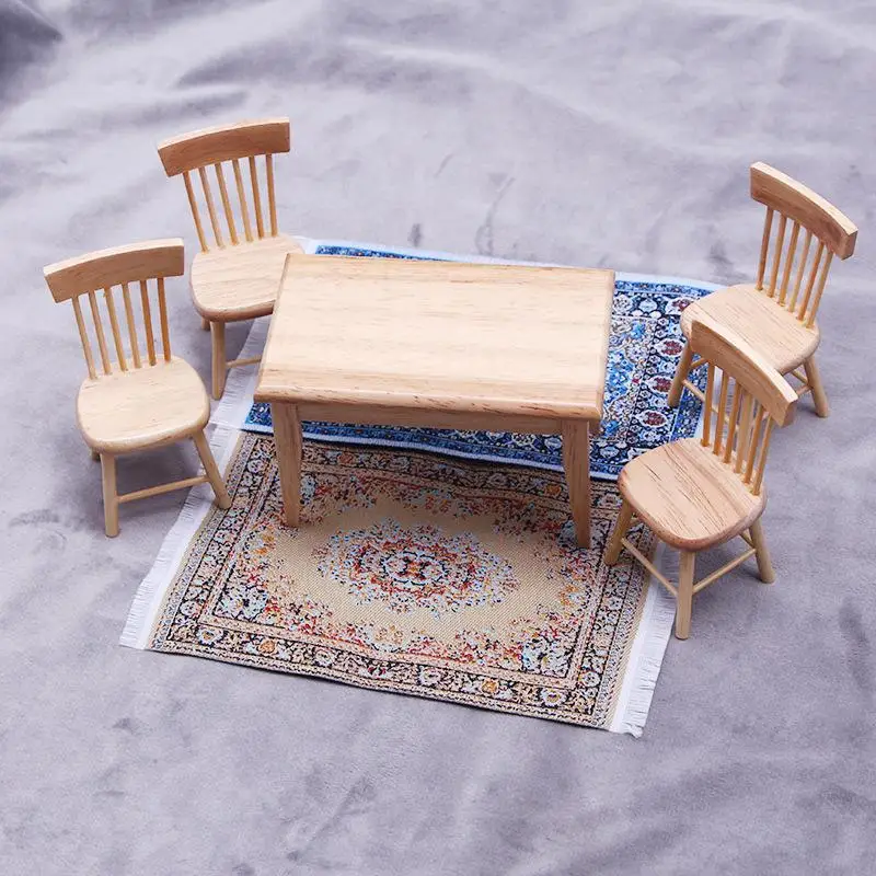 Tapis à motifs floraux miniatures pour maison de poupée, Mini tapis tissé de Style turc, modèle pour décoration de maison de poupée, jouets de jeu pour enfants