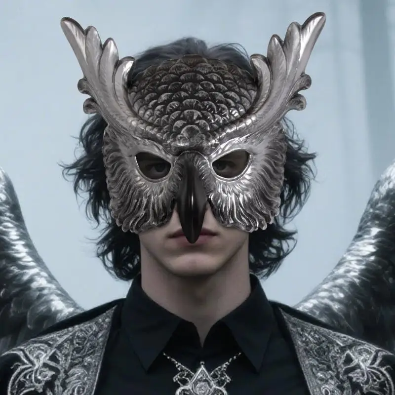 [New] Halloween Owl Mask Carnival Props Owl Mask Festival Cosplay Photo Props Atmosphere Dance Party Dress Up - view 2