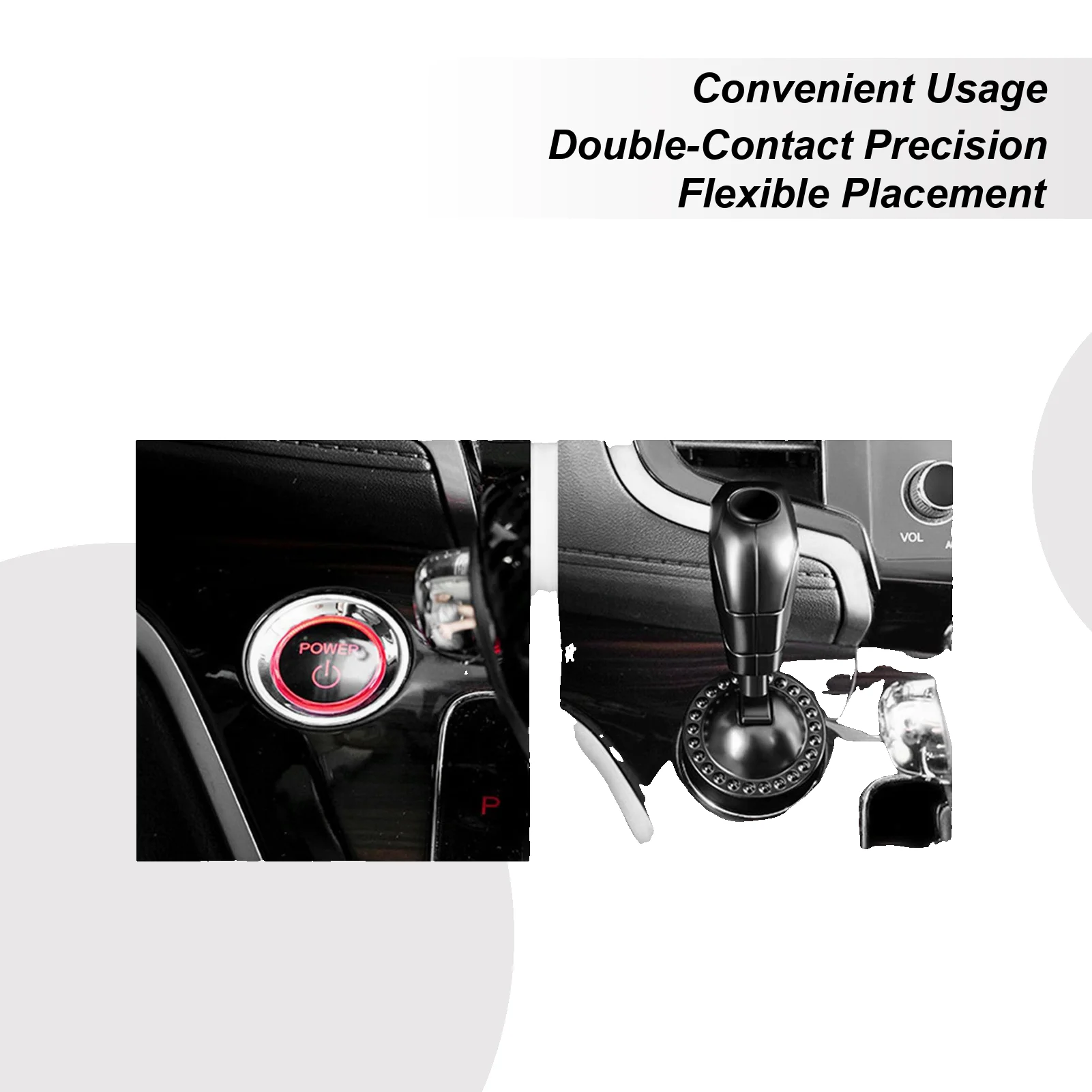 

Car One-Button Start Rocker Metal Car Start Button Rocker Ball Car Push To Start Button Rocker Decorative Cool Knob Starter