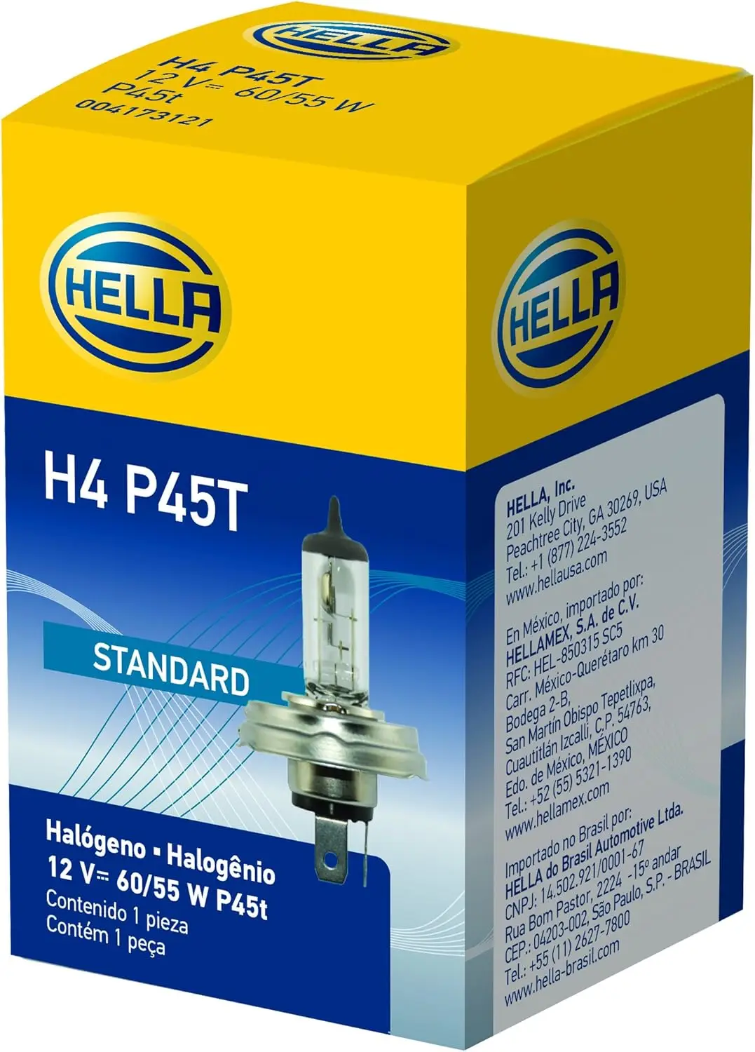 

H4 P45T Стандартная галогенная лампа, 12 В, 60/55 Вт