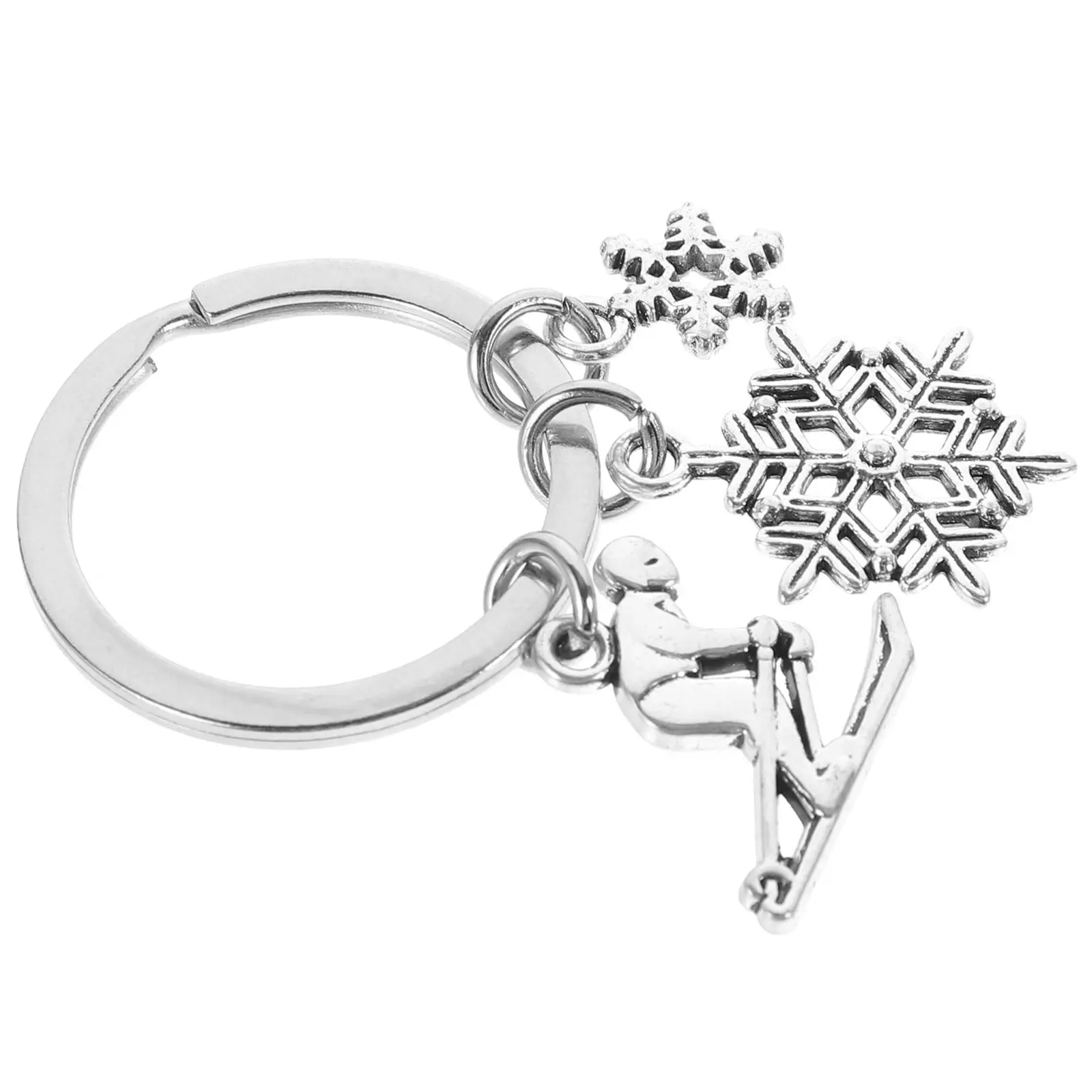 Fine Workmanship Metal Keychain Pendant for Car Keys Bag Purse Handbag Backpack Decor Winter Christmas Gift