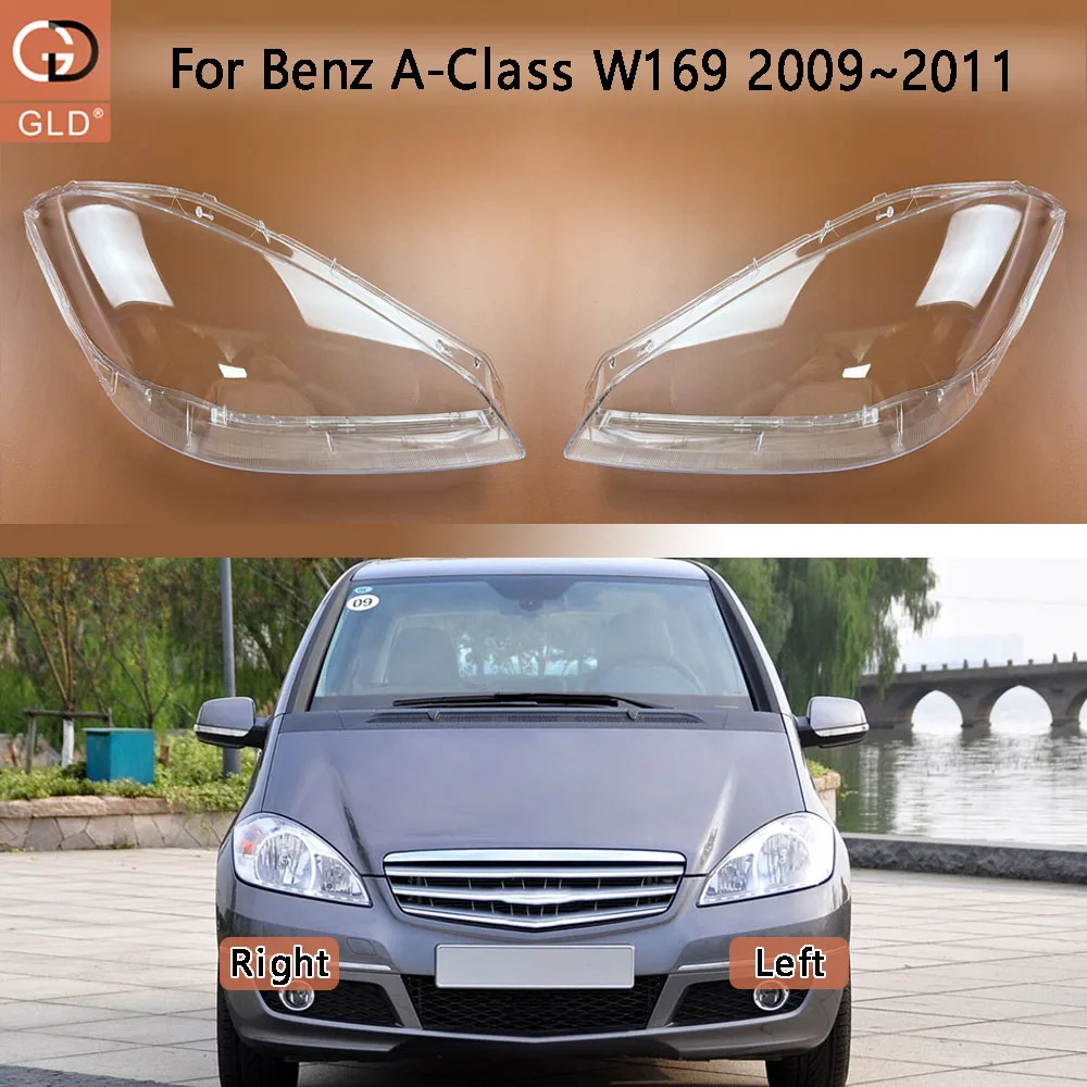 For Mercedes-Benz A-Class W169 2009 2010 2011 Configuration Headlight Shell Headlamp Transparent Lampshade Cover Lens Plexiglass