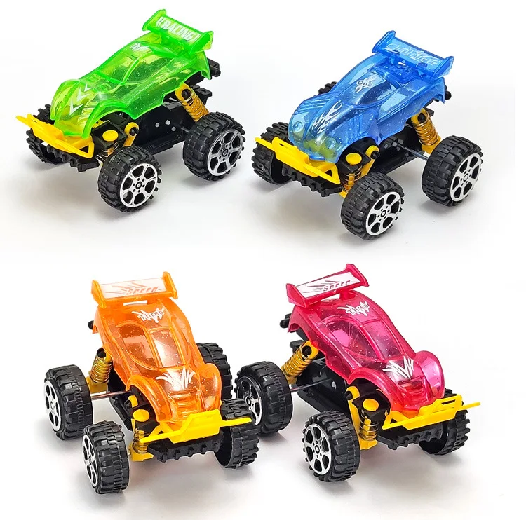 New Children's Puzzle Toys Creative Car Model Mini Transparent Pull Back Car Off-road Car Toy Boy Gift Inertia Off-road Car Toys