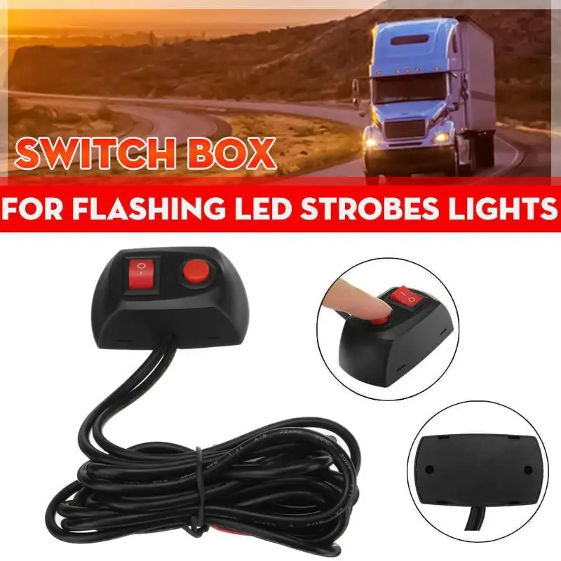 Paste Mount Toggle Switch Box 12V 24V for LED Strobe Beacon Light Bar Vehicle Recovery Truck Car