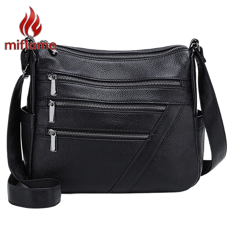 

Women's Crescent Messenger Bag in Top Grain Leather Large Capacity Shoulder Crossbody New Arrival Fashion