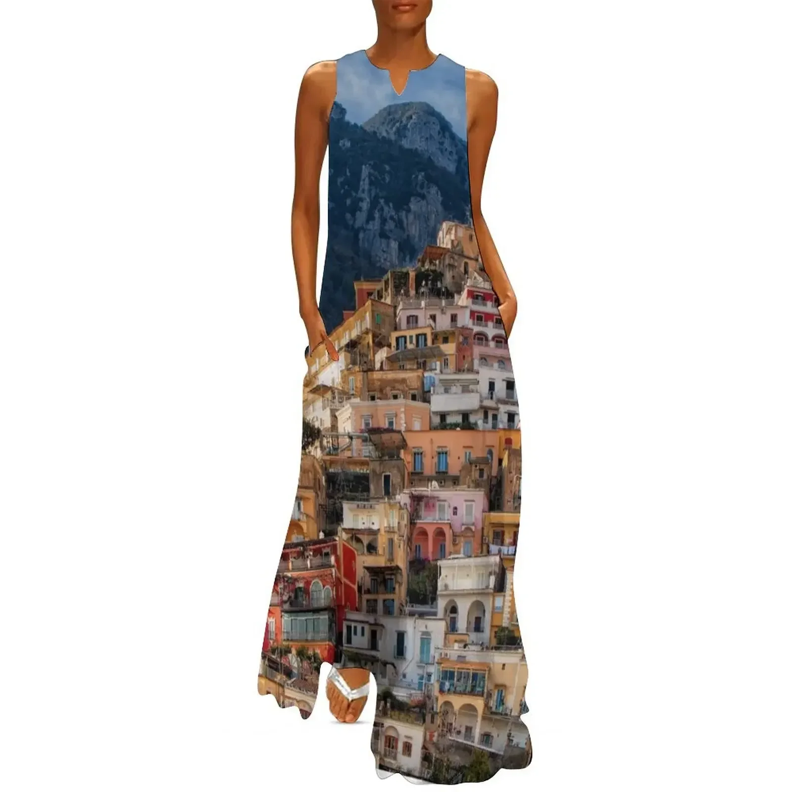 

Italy, Positano Long Dress summer dress daily dress dresses Long Women's