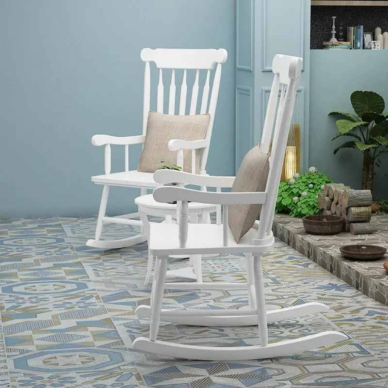 Windsor rocking chair foreign trade original order all solid wood balcony courtyard porch