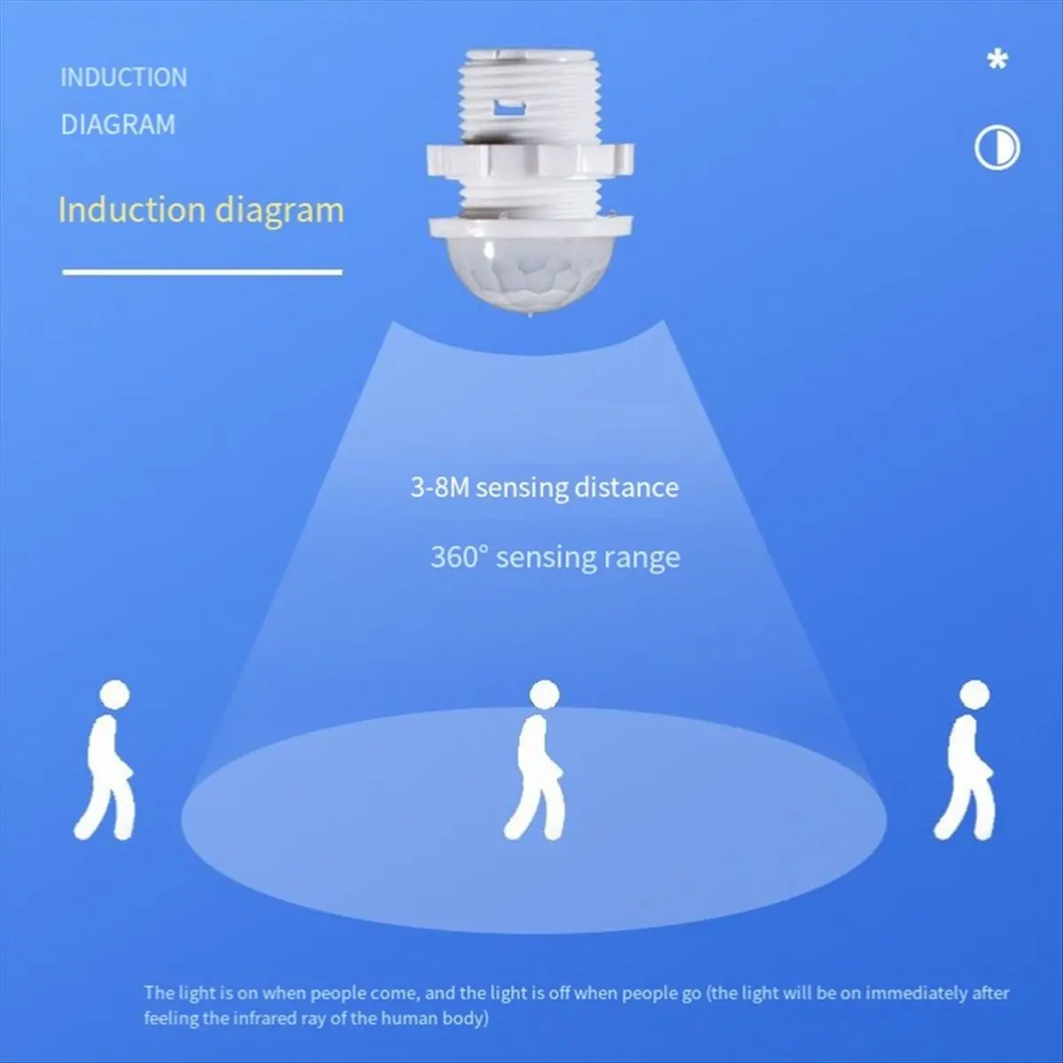 A49T Infrared Human Body Sensor Probe Module Intelligent Delay Control Sensor Hallway Corridor Light Control Sensor Module,C