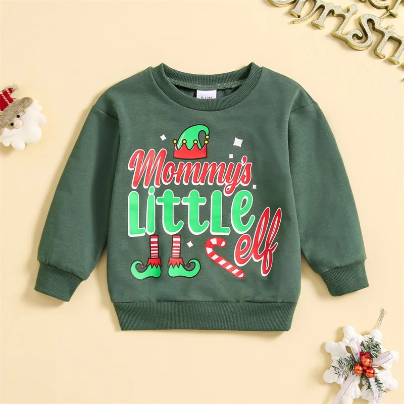 2023-10-11 Lioraitiin 6M-4Y Toddler Girl Boys Christmas Sweatshirts Pullover Long Sleeve Crewneck Sweat Tops