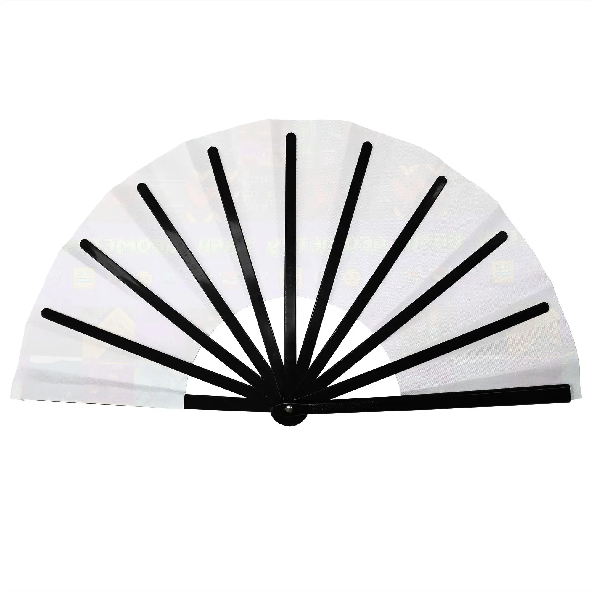 Popular Geometry Dash Hand Fan Promotional Gift Wedding Game Levels Durable Folding Fans Creative Bulk Pack Fan