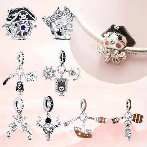 2025 Creative Original Pirates of the Caribbean Charm Fit Bracelet DIY Women's Fashion Pendant Jewelry Hot Mother's Day Gifts