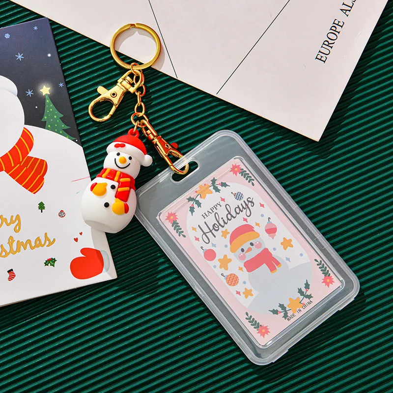 لطيف عيد الميلاد بطاقة الحالات ، بطاقة الحبل مفتاح الحبل ، البنك هوية شارة ، حاملي بطاقات الهوية ، الرقبة الأشرطة ، سلاسل المفاتيح هدية ، 1 Set