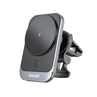 2025 New Arrival Strong Magnet 360 Degree Rotation Air Vent Car Wireless Charger Phone Magnetic Holder for iphone12-14 series