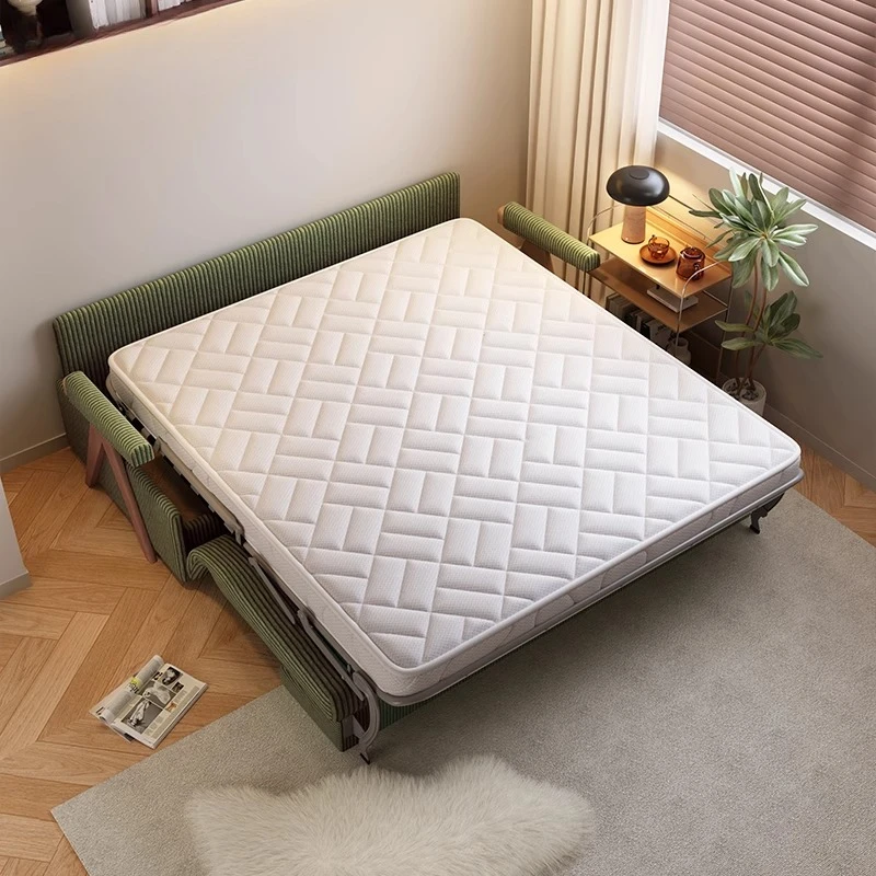 Nordic 2025 Bedroom Chaise Sofa Bed Puffs Foldable Divano Sottovuoto Furniture Home Green Living Room Sofas Corduroy Recliners