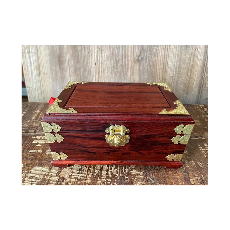 

Custom Engraved Vintage Wooden Red Sour Branch Jewelry Box Modern Home Furniture for Living Room