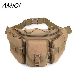 AMIQI-riñonera deportiva para exteriores, bolsa de gran capacidad, impermeable, para viaje, correr, multifunción