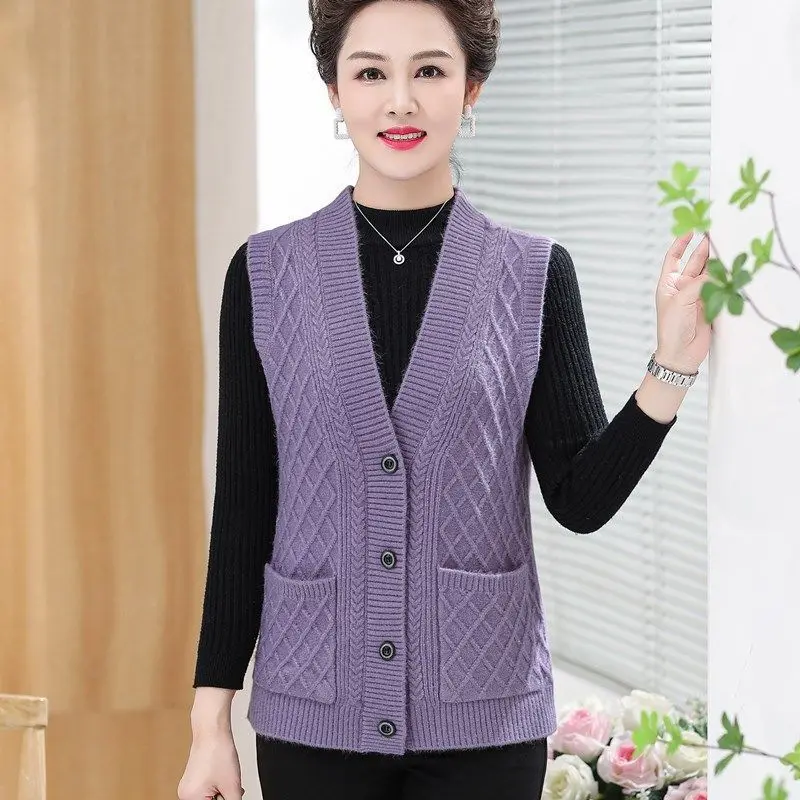 

Tops Women's Vest Cropped Sweater Clothing Thickening Buttons Pullover Warm Korean Padded Woman Female Sleeveless Waist Vest H30