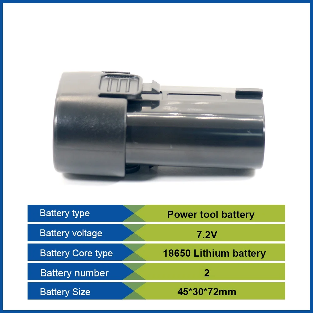 

100% New Original 7.2V 2.0Ah 2000mAh for Makita BL7010 BL0715 DF010 DF012 DF022 7.2-4 194355-2 194356-3 electric tool battery
