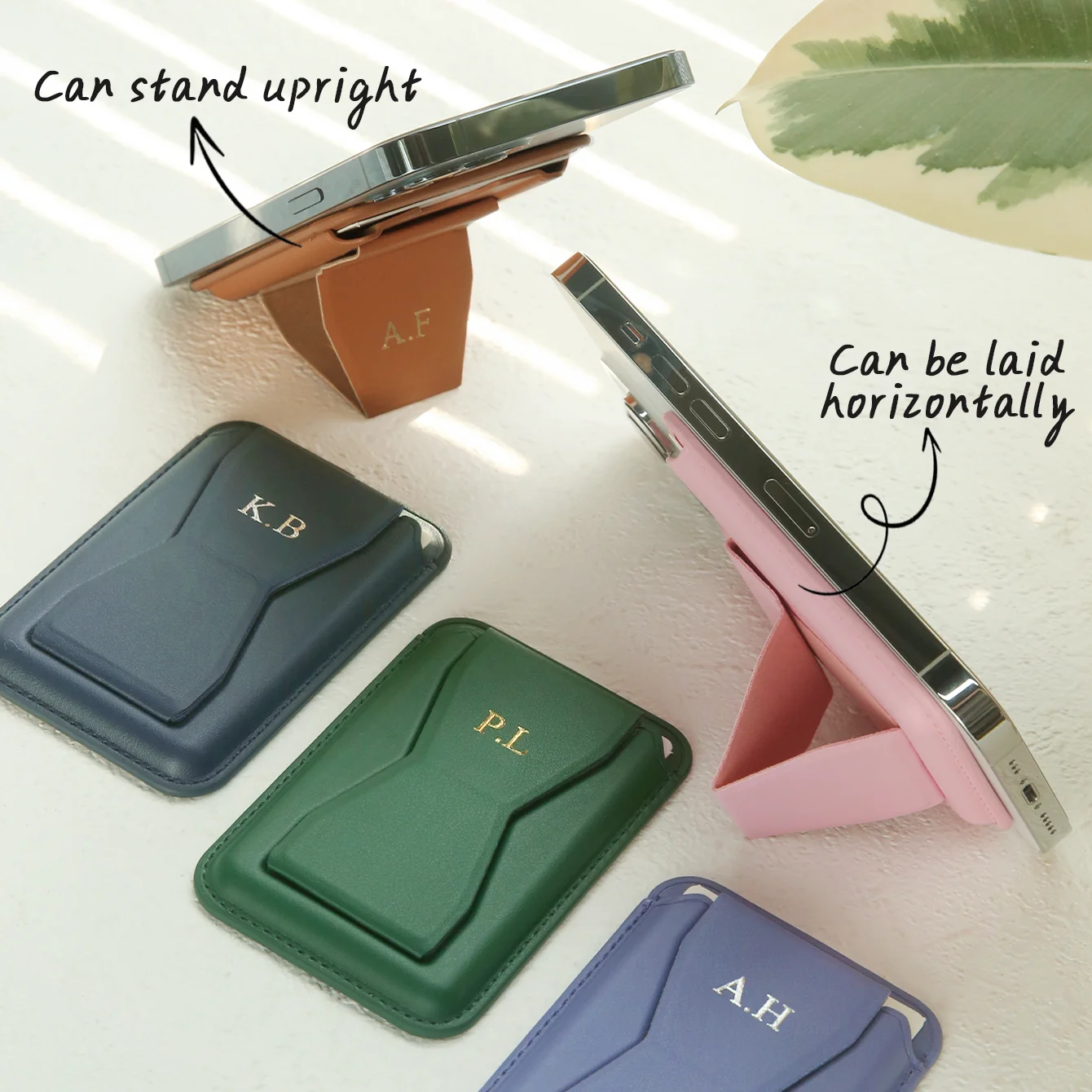 Customized Name Anti-theft Leather Card Holder for Magsafe Phone Safety Accessories Wallet Case for Apple 17 16 15 14 13 Pro Max