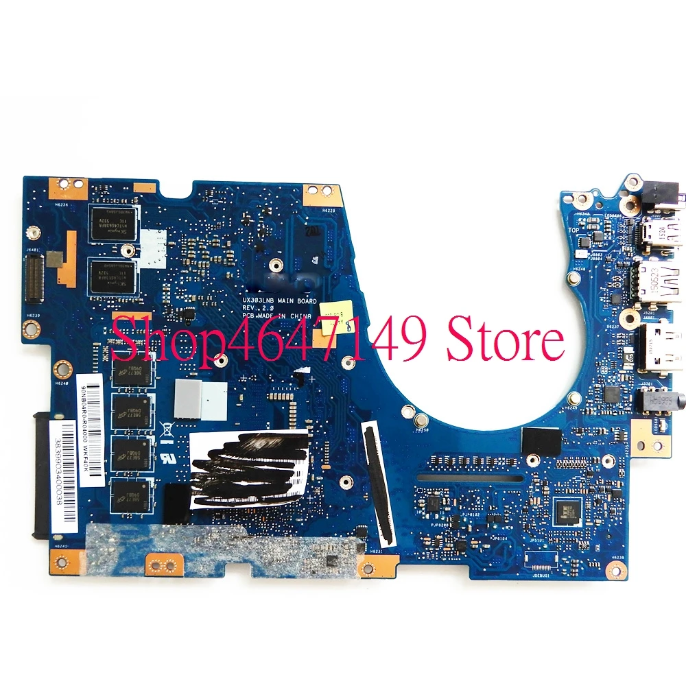 UX303LN i7-4500 CPU 4G RAM GT840M/2GB Mainboard For ASUS UX303LB UX303LNB UX303LN UX303L U303L Zenbook Motherboard Used