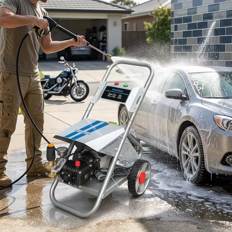 Professional High Pressure Washer Industrial Car Cleaning Machine With Long Hose For Car Detailing Shop
