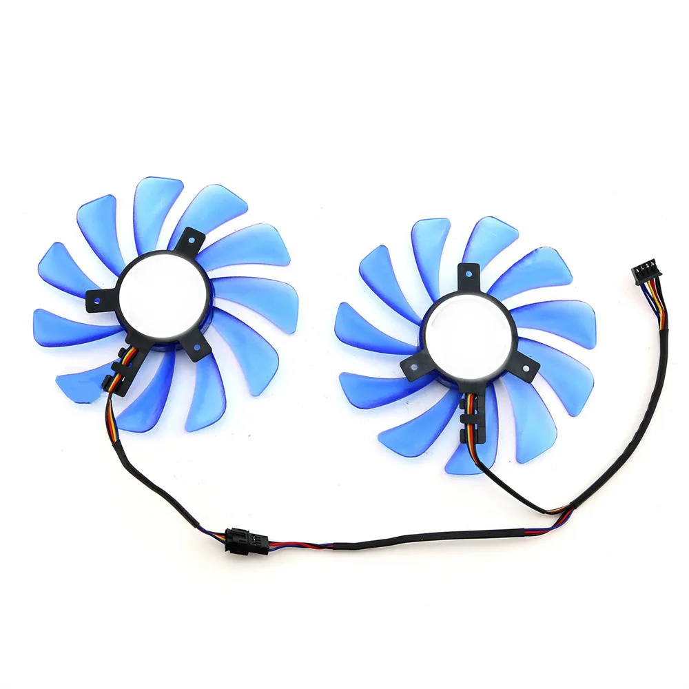 

1PAIR 9.5CM Cooling Fan FDC10U12S9-C For HIS RX5700XT 8GB Blue/Pink GPU Cooler DC12V Video Card Fast Fan Fits Camo Heatsink