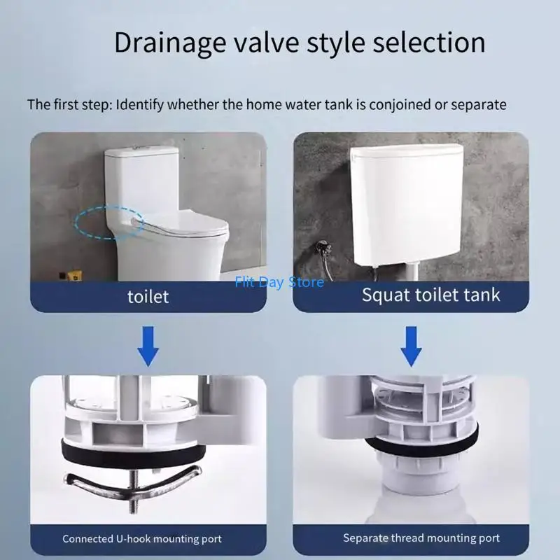F92C Sturdy ABS Materials Toilet Tanks Water Valves Replacement Portable for Household and Public Restroom Maintenance