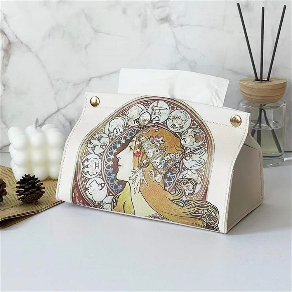 

Leather Tissue Box Holder Toilet Pumping Box Home Decor Living Room Bedroom Kitchen Desktop Nordic Napkin Holder Car Tissue Case