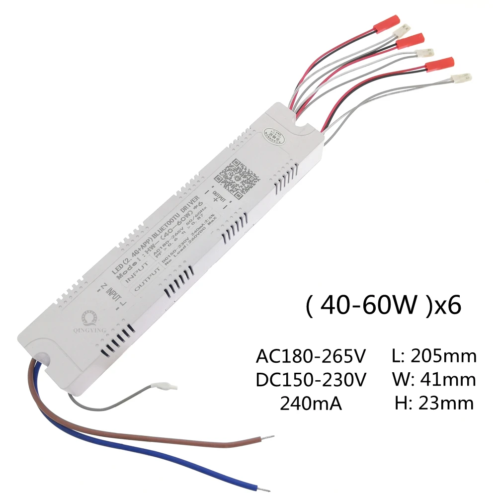 2.4G RF Remote & APP Intelligent LED Driver (36-50W)x4 (40-60W)x4 (40-60W)x6 Dimming&Color-Changeable Power Supply Transformer