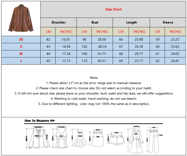 BSAY 2026 Herbst Damen Elegantes Büro-Streifenhemd mit Stehkragen, Rüschenbesatz, Langen Ärmeln, Lockerer Passform, Knopfleiste Vorne, Pendler-Bluse – Detail 1