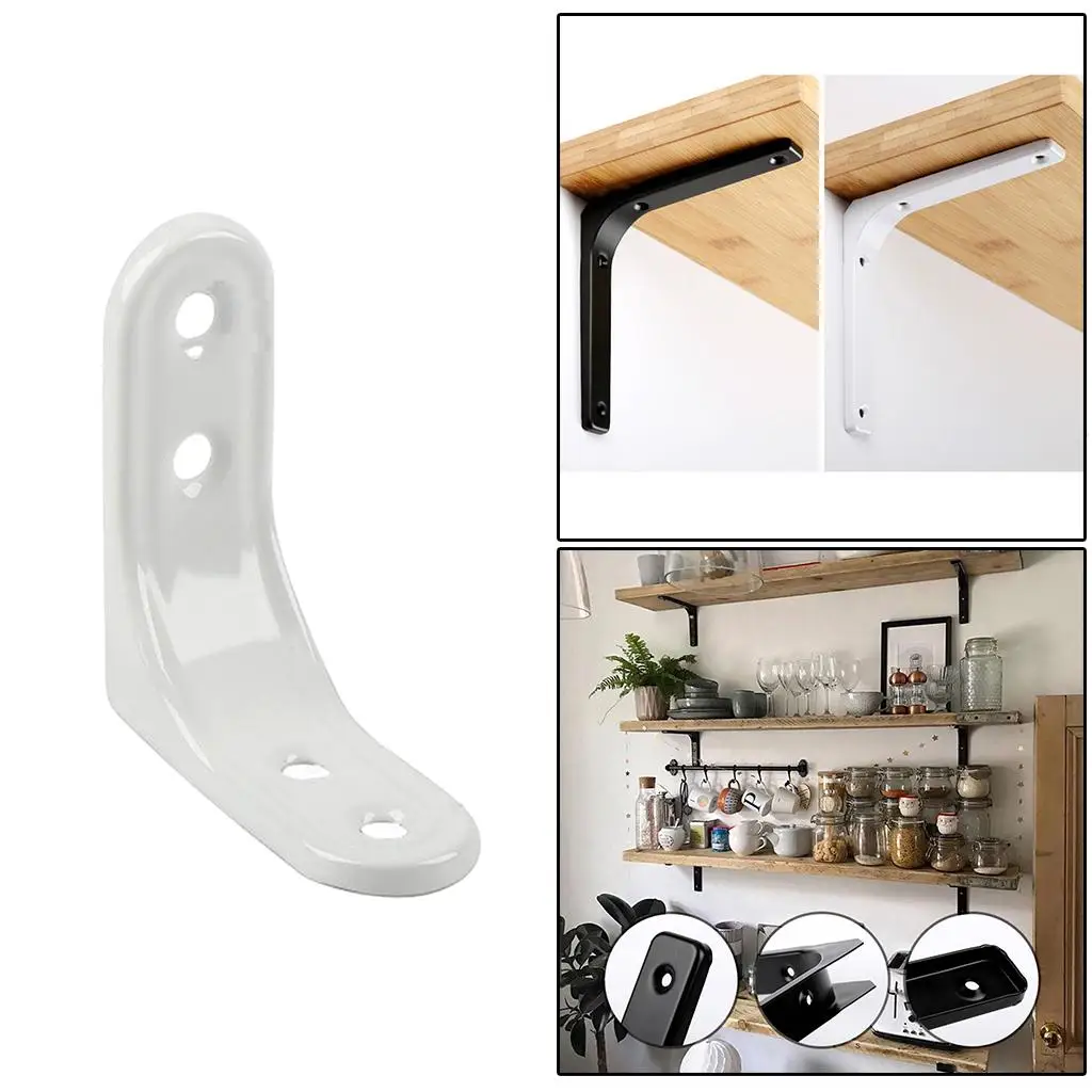 

2-4pack Heavy Duty Shelf Bracket Wall Hanging Shelve L Shaped Brackets White