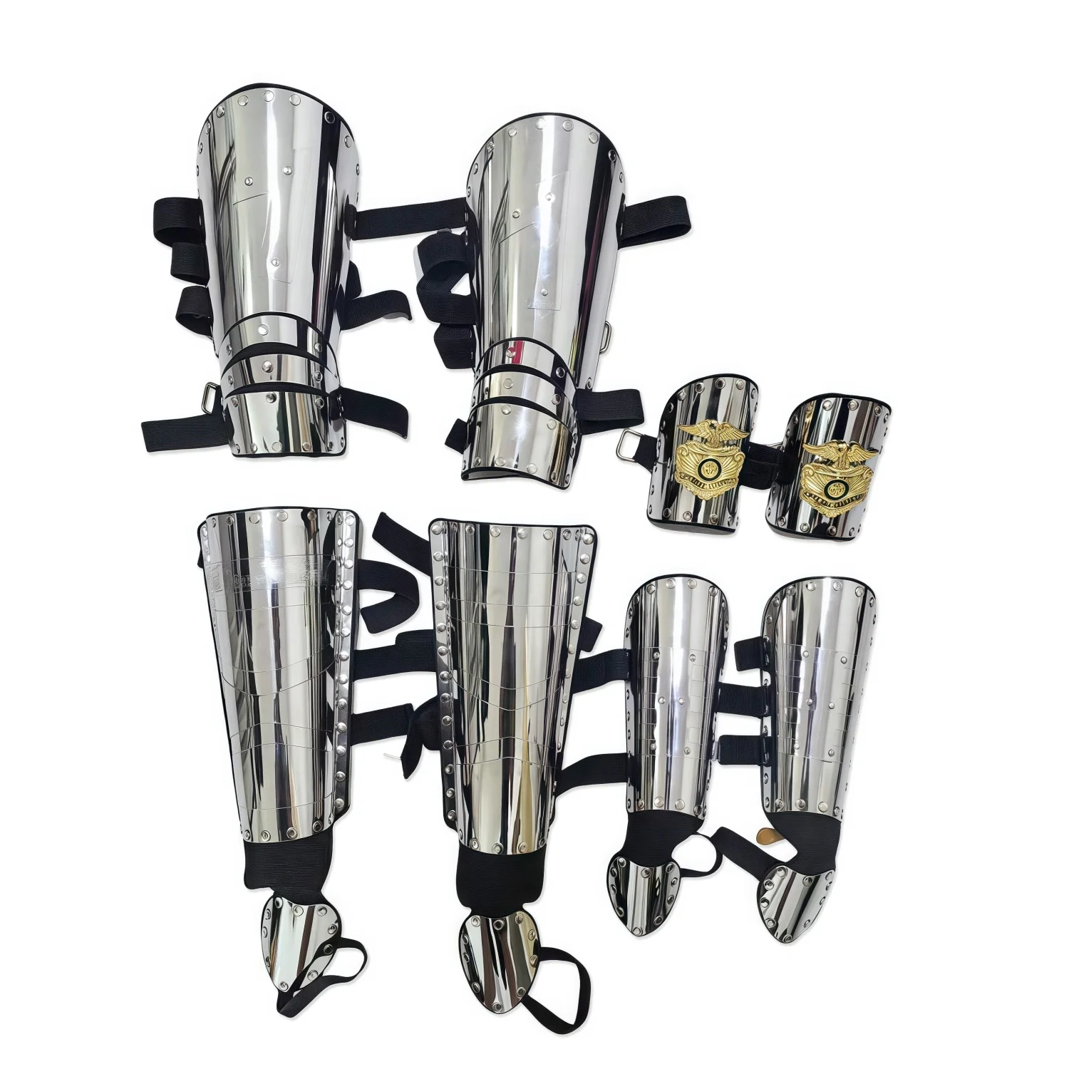 Impersonator Michael Jackson Costumes Golden Punk Metal Silver Handmade Stainless Steel History Concert Armor