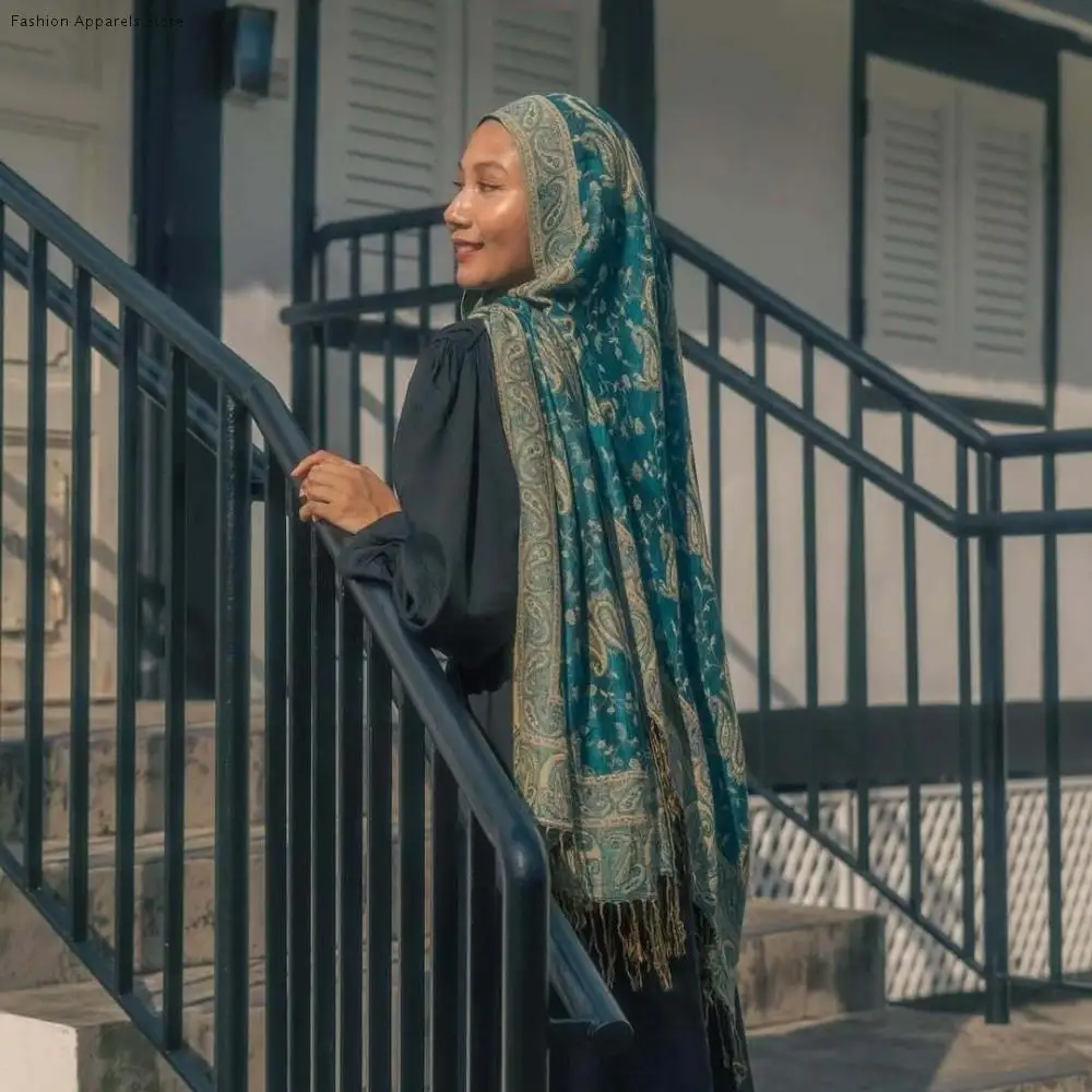 

Casual Tassels Paisley Shawl Ethnic Style Long Sunscreen Shawl Printed Bohemia Cashmere Scarf Women