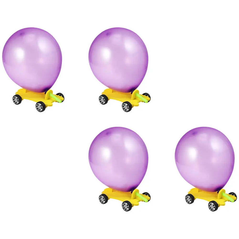 4sets-kids-balloon-recoil-aerodynamic-educational-science-playset-hands-on-learning-car-kit-balloon-recoil-toy-kit