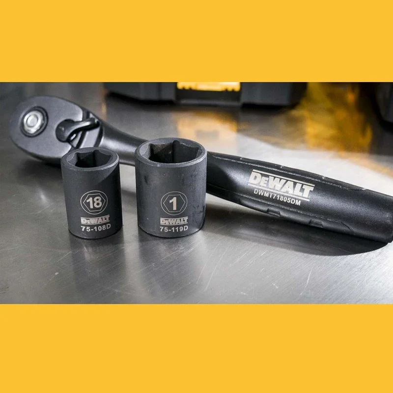 DEWALT DWMT74739 1/2인치 드라이브 조합 임팩트 소켓 세트 23피스 드라이브 딥 소켓 세트 육각 섕크 소켓 어댑터