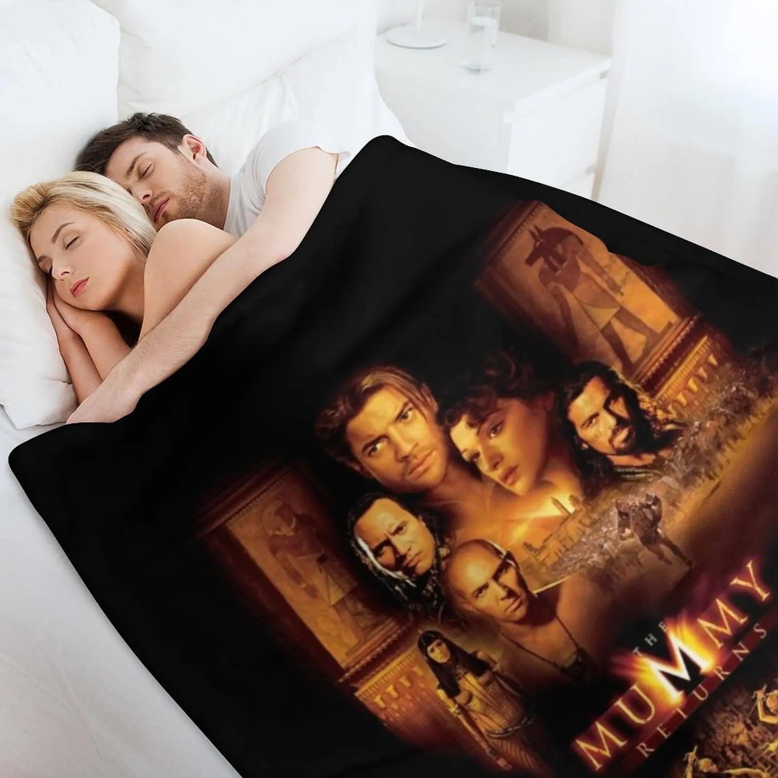 Copia de Key Art of THE MUMMY RETURNS (2001) رمي بطانية أنيمي البطانيات للطفل الشتاء أسرة البطانيات والبطانيات