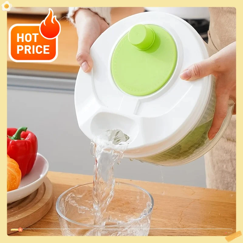 Deshidratador de verduras manual multifuncional con escurridor de frutas y lechuga, escurridor giratorio para ensaladas